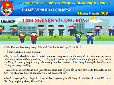 Tài liệu sinh hoạt chi đoàn tháng 6 năm 2018